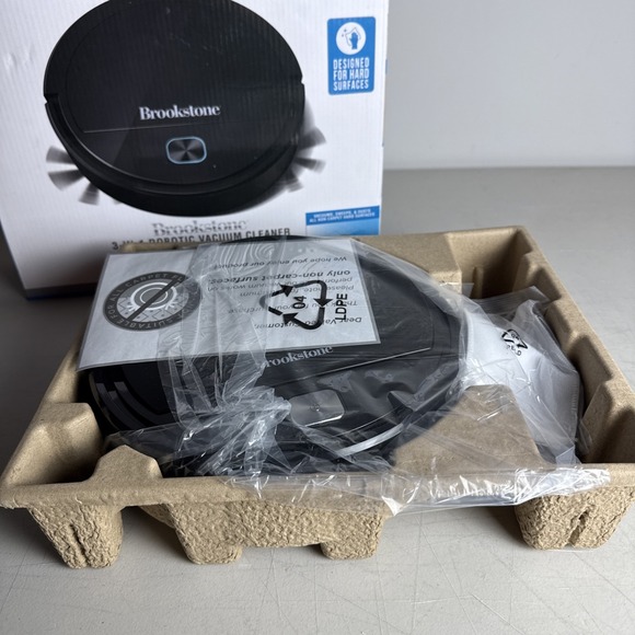 BROOKSTONE Robotic Vacuum Cleaner 3 In 1 Designed For Hard Surfaces NEW - Picture 5 of 7